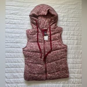 Burgundy puffer vest